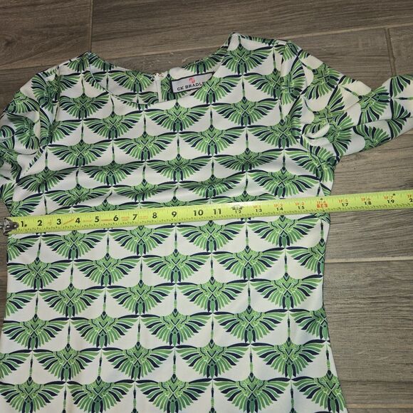 CK Bradley Hudson 3/4  Sleeve Shift Dress in bird Print small - Picture 8 of 8